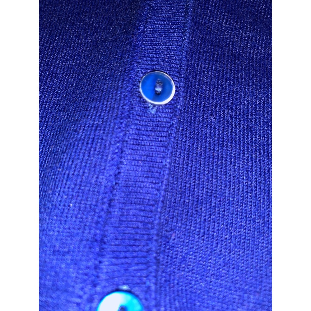 Maurices Womens Royal Blue V-Neck Button Front 3/4 Sleeve Cardigan Sweater Large - Picture 16 of 16